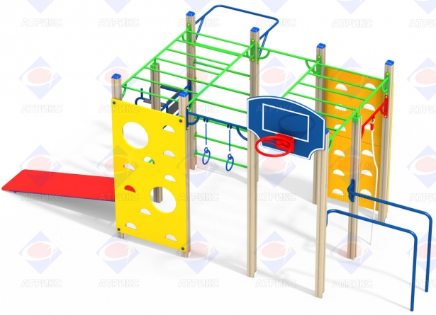 СО 1.32 - Спортивный комплекс Рукоходы с баскетбольными кольцами