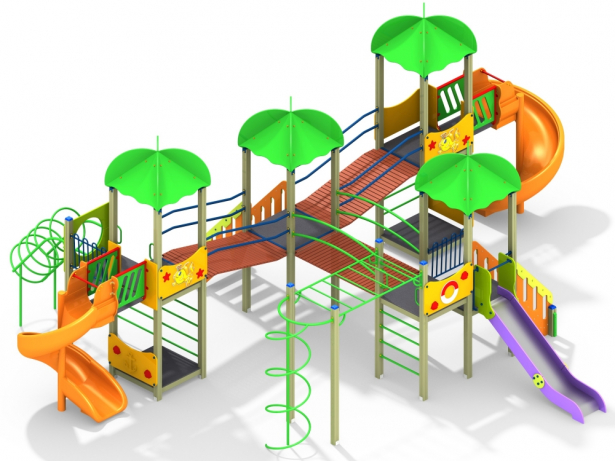 ДИК 4.177-К15 Детский игровой комплекс Н=1200, 1500, 1800